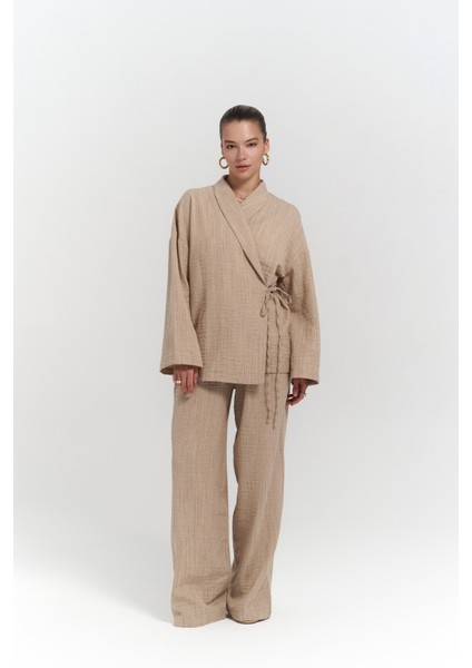 Anya Bej Kimono Pantolon Takım fiyatları