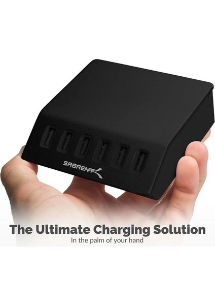 100 Watt Çoklu Bağlantı Noktalı USB Hızlı Şarj Cihazı (Ax-Adpd) 6-Port
