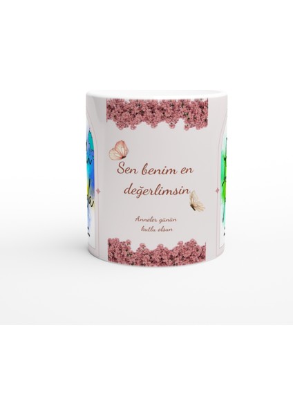 Sen Benim En Değerlimsin Baskılı Kupa Bardak