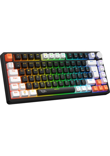 MK82X2-10 Farklı Rainbow Aydınlatma-Mekanik Gaming Klavye