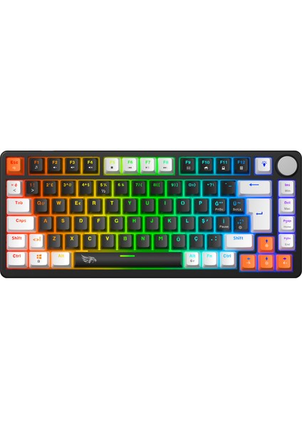 MK82X2-10 Farklı Rainbow Aydınlatma-Mekanik Gaming Klavye