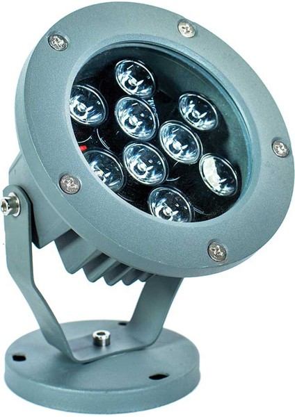 Bahçe LED Armatür Paslanmaz Dekoratif Dış Mekan Aydınlatma Lamba Spot Gösteri Soğuk Beyaz A-1303 9W 220V IP68