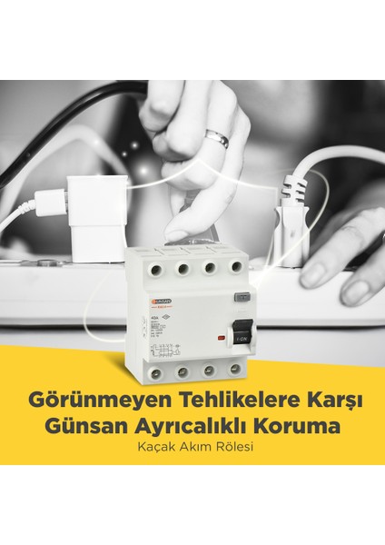Valta Kaçak Akım Koruma Anahtarı 6 kA 3 Kutup + Nötr 30 mA 40A