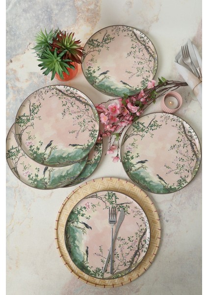 Pink Woods Nordic Servis Tabağı 28 cm 6 Adet 22641