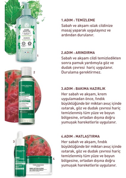 Karma/ Yağlı Ciltler Için Gözenek Sıkılaştırıcıı Temizleyici Cilt Bakım Seti modelleri
