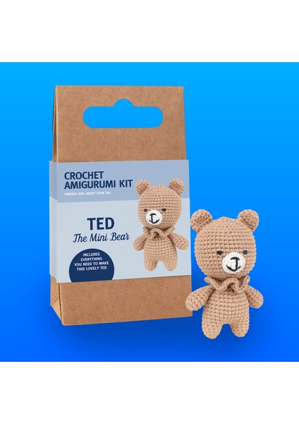 Tığ Işi Mini Amigurumi Yapım Kiti (Ted The Mini Bear)