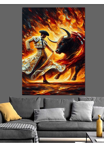 Dansçı Matador Dekoratif Kanvas - Mdf Ahşap Tablo