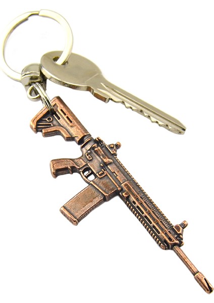 Tüfek Rifle Anahtarlık M-16 - Bakır Oksit