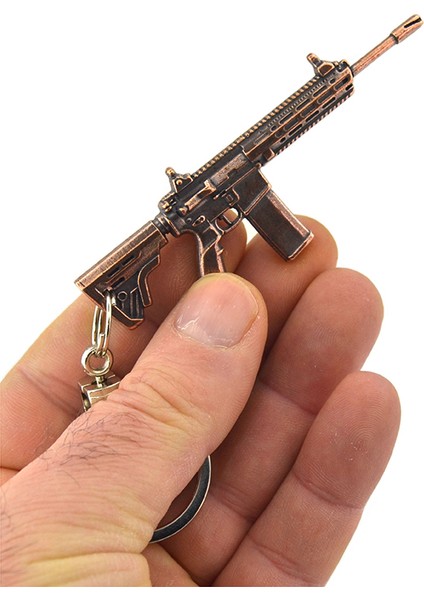 Tüfek Rifle Anahtarlık M-16 - Bakır Oksit