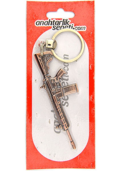 Tüfek Rifle Anahtarlık M-16 - Bakır Oksit