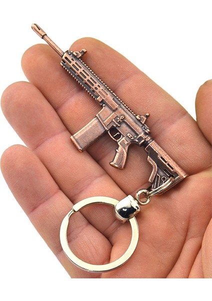 Tüfek Rifle Anahtarlık M-16 - Bakır Oksit