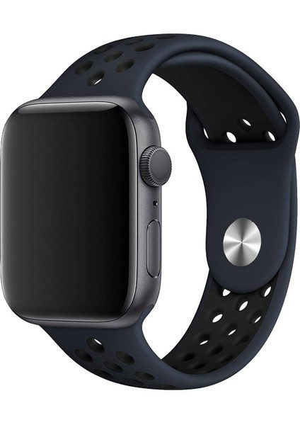 Apple Watch Series 5 44 mm Fileli Kordon Lacivert-Siyah