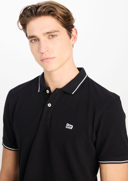 Erkek %100 Pamuk Regular Fit Siyah Polo Yaka T-Shirt - L61ARL01