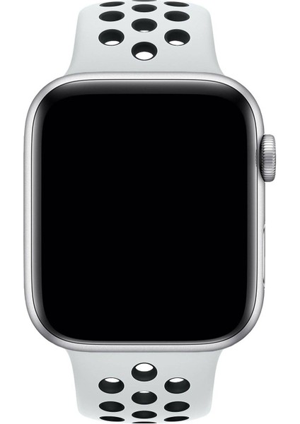 Apple Watch Series 4 38 mm Fileli Kordon Beyaz-Siyah