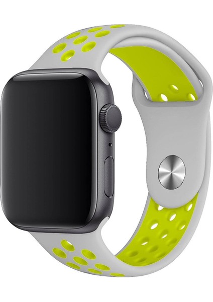 Apple Watch Series 5 44 mm Fileli Kordon Gri-Sarı