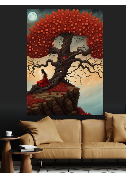 Büyülü Ağaç Dekoratif Kanvas - Mdf Ahşap Tablo fırsatları