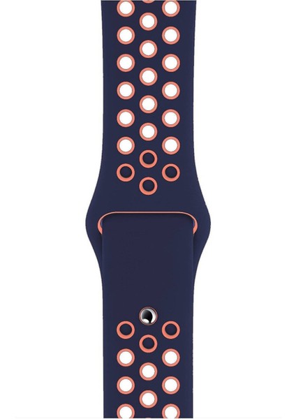 Apple Watch Series 5 44 mm Fileli Kordon Lacivert-Pembe