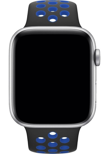 Apple Watch Series Se 44 mm Fileli Kordon Siyah-Lacivert