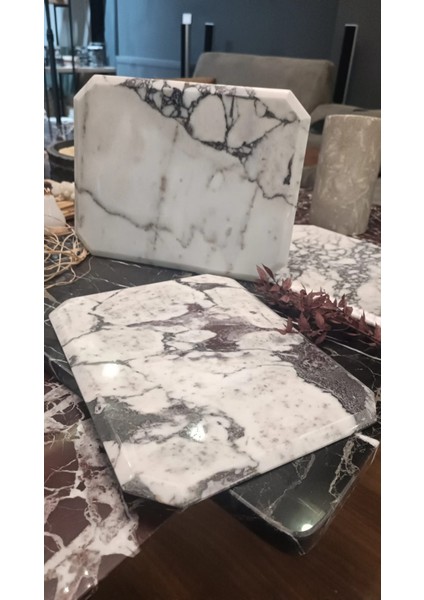 Mermer Hediyelik Obje Biblo Sunumluk Kesme Doğrama Tablası