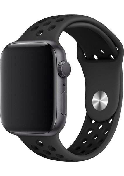 Apple Watch Series 5 44 mm Fileli Kordon Siyah-Siyah
