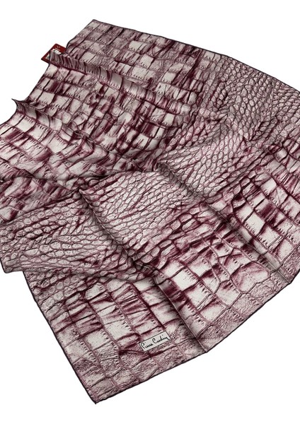 90X90 Ipek Krep Saten Eşarp -04944
