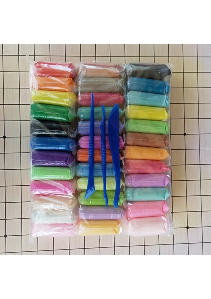 36 Renk Stili 36 Renkli Set Tüylü Süper Hafif Yumuşak Kil Çocuklar Kendin Yap Eğitici Oyuncaklar Hava Kurutmalı Parmak Kil Polimer Plastik Kil Oyuncak Hediye (Yurt Dışından)