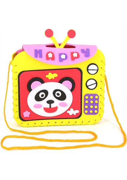 Panda Tarzı 2019 Yeni El Sanatları Oyuncakları Çocuklar Için Pembe Çanta Kız Hediye Kumaş Dıy Oyuncak Hayvan Çantası Sanat El Sanatları Eğitici Oyuncak (Yurt Dışından)
