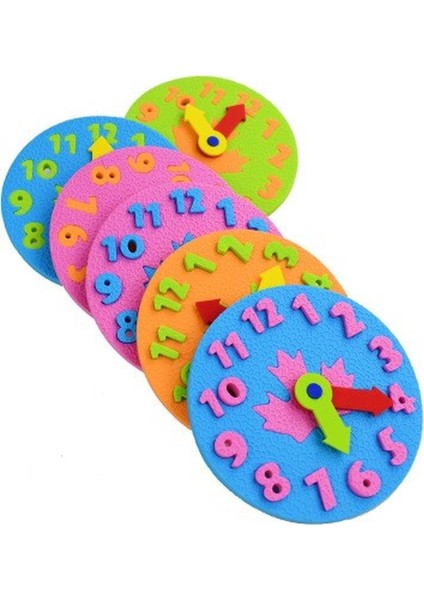 1 Adet Rastgele Renk Stili Okul Öncesi El Yapımı Eva Saat Eğitim Seti Eğitici Oyuncaklar - Matematik Oyunları ve Montessori Eğitim Araçları (Yurt Dışından)