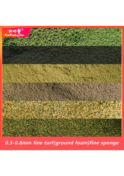 Yeşil Karışımlı Stil 50G Numune Ince Çimtoz Köpük Ince Sünger Malzeme Ölçeği Model Tren Demiryolu Düzeni Toz Model Tren Yapımı Diy (Yurt Dışından)