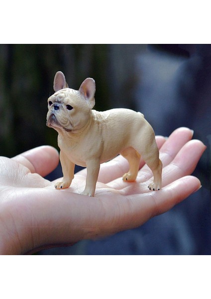 Sarı Stil Ev Için Boyalı Canlı Detaylar Pvc Bulldog Yavru Duran Figür Heykeli Güveç Heykel Büstü (Yurt Dışından) fiyatları