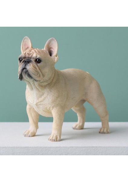 Sarı Stil Ev Için Boyalı Canlı Detaylar Pvc Bulldog Yavru Duran Figür Heykeli Güveç Heykel Büstü (Yurt Dışından) modelleri