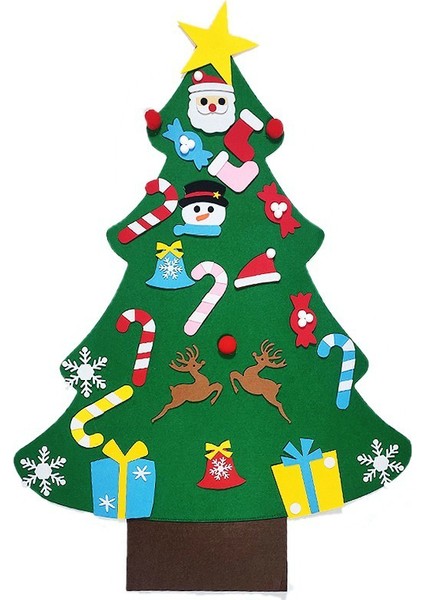 Kardan Adam 26 Adet Tarzı Çocuklar Için Kendin Yap Büyük Keçe Yılbaşı Ağacı Süslemesi Noel Baba Noel Ağacı Yılbaşı Hediyeleri Eğitici Oyuncaklar (Yurt Dışından)
