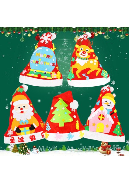 B-4 Stili Çocuklar ve Yetişkinler Için Yaratıcı El Yapımı Noel Şapka El Sanatları Kiti - Türkçe (Yurt Dışından) fırsatları
