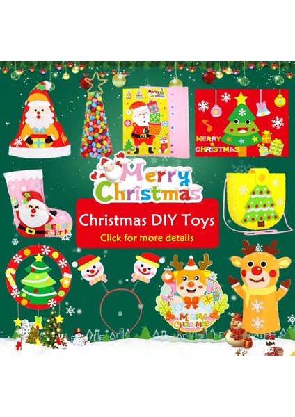 Kart-Elk Tarzı Kendi Yapımı Noel Süsleri El Sanatları Oyuncak Çorap Şapka Çanta Anaokulu Malzemeleri Kiti Çocuklar Için Hediye (Yurt Dışından) fiyatları