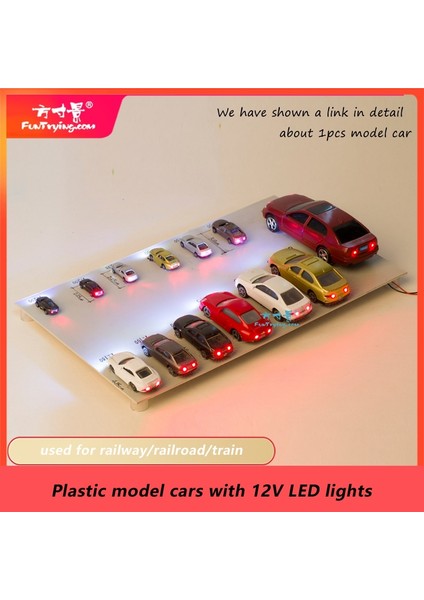 N Ölçekli Stil 12V LED Işıklı Plastik Araçlı Model Arabalar 1:87 Ho Ölçekli Demiryolu Tren Seti Hon Inşaat Manzara Düzeni Modeli (Yurt Dışından) modelleri