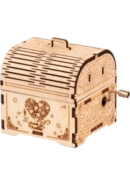 BYH702 Stili 1 Takım Kendin Yap El Kurbası Müzik Kutusu 3D Ahşap Model Yetişkinler Çocuklar Kendi Montaj Ahşap El Sanatları Oyuncakları (Yurt Dışından)