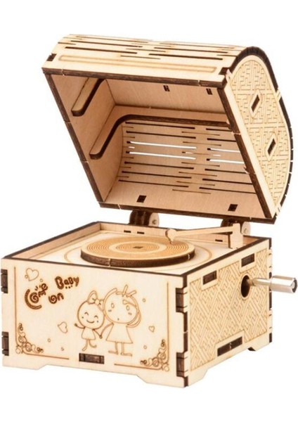 BYH702 Stili 1 Takım Kendin Yap El Kurbası Müzik Kutusu 3D Ahşap Model Yetişkinler Çocuklar Kendi Montaj Ahşap El Sanatları Oyuncakları (Yurt Dışından) fırsatları