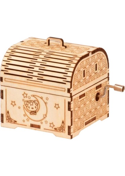 BYH704 Stili 1 Takım Kendin Yap El Kurbası Müzik Kutusu 3D Ahşap Model Yetişkinler Çocuklar Kendi Montaj Ahşap El Sanatları Oyuncakları (Yurt Dışından)