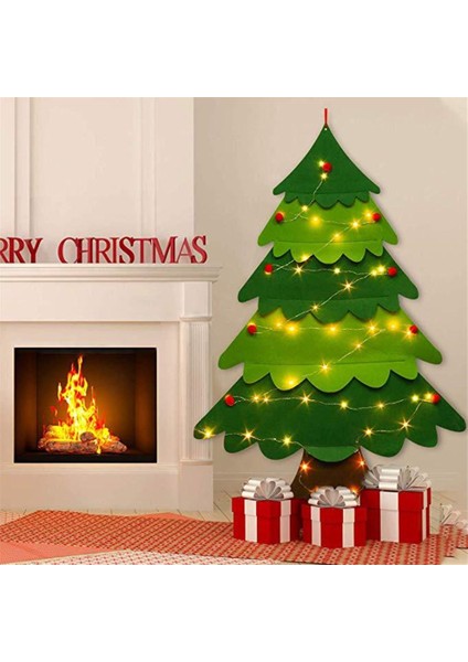 114X43X3 Cm'lik Bir Stil Yılbaşı Parti Süslemesi Yapma Oyuncakları Keçe Yılbaşı Ağacı Kar Adamı ile Süsler Sahte Yılbaşı Ağacı Çocuk Oyuncakları (Yurt Dışından)