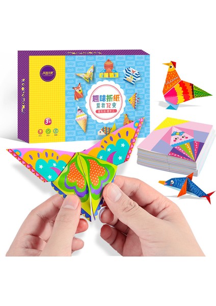 Çocuklar Için Kendin Yap El Sanatı Oyuncak Montessori Oyuncakları 3D Çizgi Film Origami Kağıt El Sanatı Sanat Öğrenme Eğitici Oyuncaklar (Yurt Dışından)