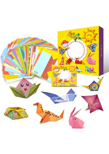 Çocuk Oyuncak Hayvan Desenli 3D Puzzle El Yapımı Origami Kağıt Kitap Eğitici Oyuncaklar (Yurt Dışından) fiyatları