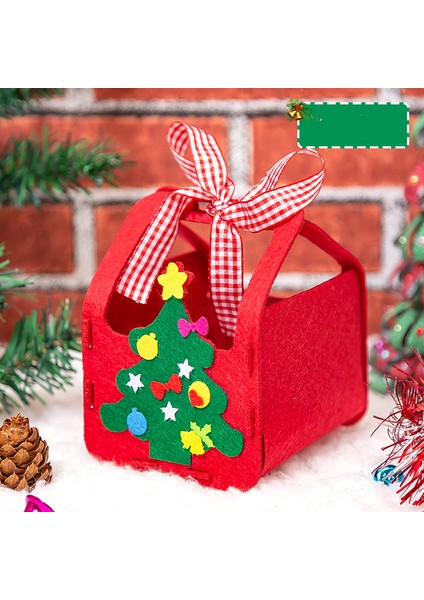 Geyik Tarzı Yılbaşı Süsleme El Sanatları Oyuncak Elma Çantası Olmayan Dokusuz Xmas Yaratıcı Malzemeler Setleri Hediye Kutusu Şeker Çantası Çocuklar El Çantası (Yurt Dışından)