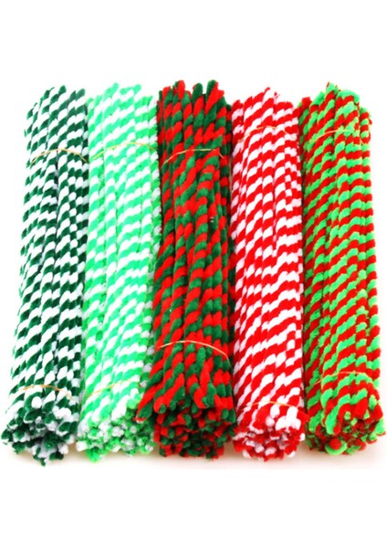 S-01 100 Adet Tarzı Çocuklar Için Yaratıcı Iki Renkli Peluş Çubuklar Chenille Sapı Temizleyici Saplar El Yapımı Eğitici Oyuncak Hediye Kendin Yap El Sanatı Malzemeleri (Yurt Dışından) modelleri