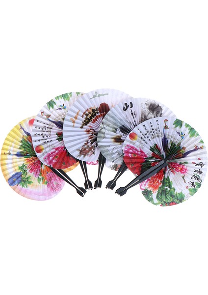 Klasik Retro Katlanabilir Küçük Yuvarlak Kağıt Fan Çocuk Oyuncak El Sanatı Origami Fan Taşınabilir Baskılı Kağıt Fan (Yurt Dışından) fiyatları