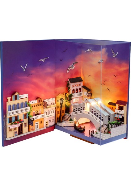 E Stili Kendi Yap Big Ben Nook Kit Ile Montajlı Mini Kitap Bebek Evi Londra Mobilya Oyuncaklar Çocuklar Kız Hediye (Yurt Dışından)