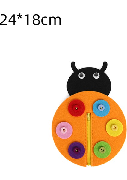 Turuncu Böcekler Tarzı Anaokulu Kendin Yap Bez Sanat Erken Eğitim Büyüme Oyuncakları Montessori Düğme Işletme Fermuar Öğretim El Kitabı Kurs Oyuncakları (Yurt Dışından)