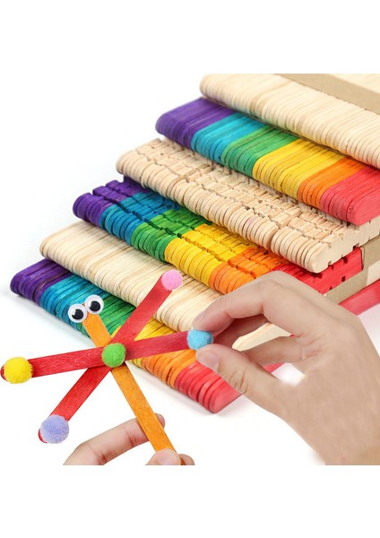 50 Adet Oyuncak 3 Stil Çocuklar Için Kendin Yap Ahşap El Sanatları Malzemesi Renkli Dondurma Yaratıcı Ahşap Çubuklar Eşleştirme El Yapımı Ev Oyuncakları Hediye (Yurt Dışından) indirimleri