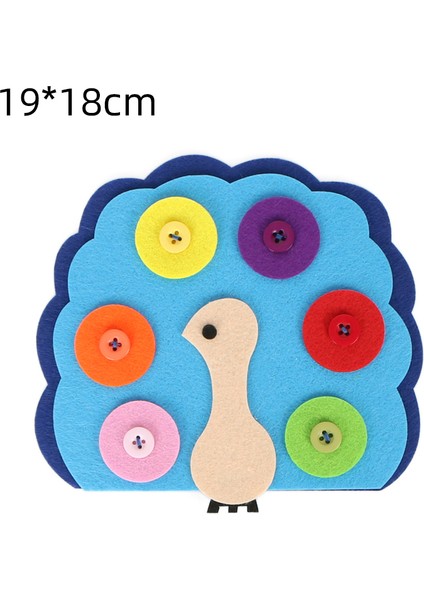 Tavus Kuşu Tarzı Anaokulu Kendin Yap Bez Sanat Erken Eğitim Büyüme Oyuncakları Montessori Düğme Işletme Fermuar Öğretim El Kitabı Kurs Oyuncakları (Yurt Dışından)