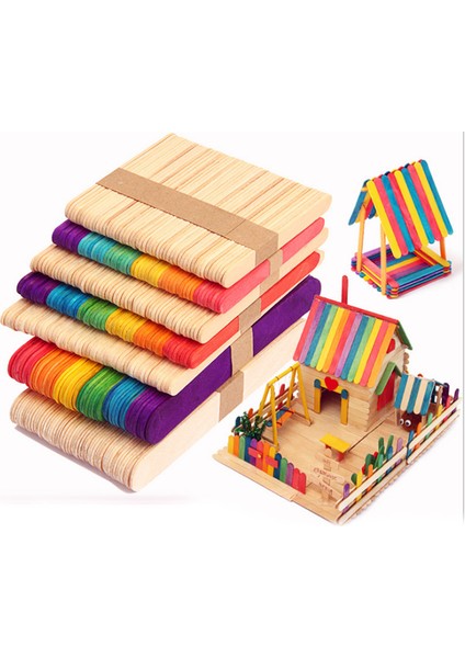 Deve Tarzı Ahşap El Sanatları Dondurma Çubukları Pop Popsicle Çubukları Doğal Ahşap Kek Araçları Dıy Çocuklar El Işi Sanat Oyuncakları (Yurt Dışından)