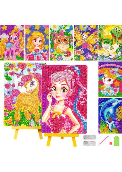 No.4 Tarzı Çocuklar Için Sevimli Karikatür Renkli Prenses Unicorn Kedi Tavşan Dinozor Desenli 3D Taş Sticker Çıkartma Oyuncak (Yurt Dışından) fiyatları